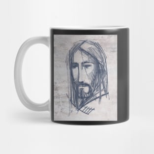 Jesus Christ Face ink digital illustration Mug